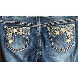 Grace in LA Blue Denim Jean Capri Pants Size 30